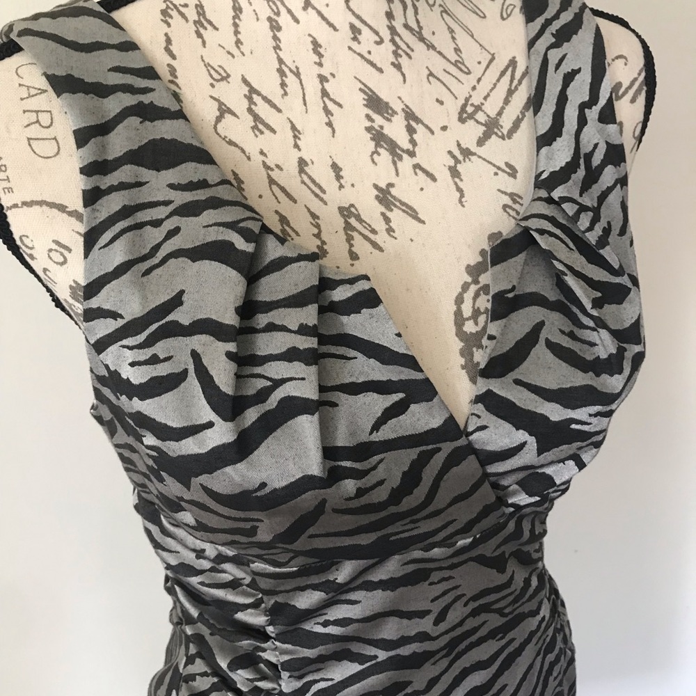 beautifully fitted animal print party dress